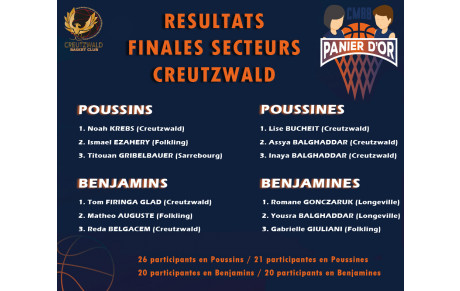 Panier d'OR de secteur et Panier d'OR Final 2024